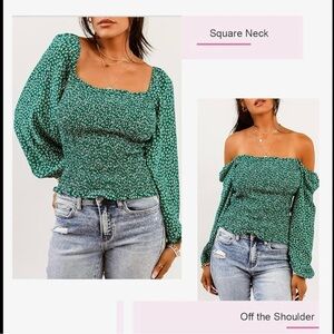 Reformation 100% Viscose Off The Shoulder Blouse